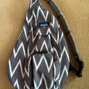 Kavu Zigzag Black and White Backpack Rope Sling
